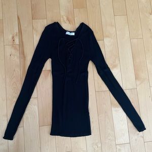 Sandro ribbed knit top